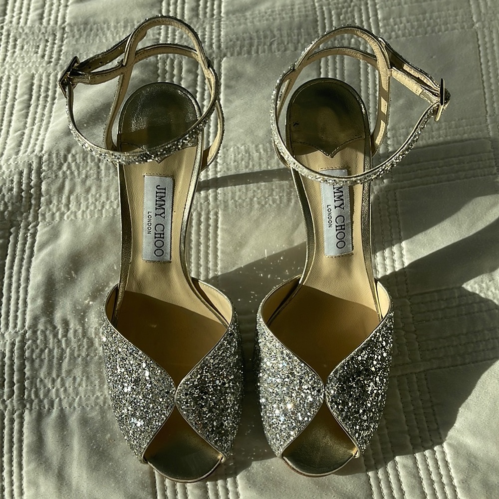 Jimmy Choi Sacora 85 Champagne Size 40